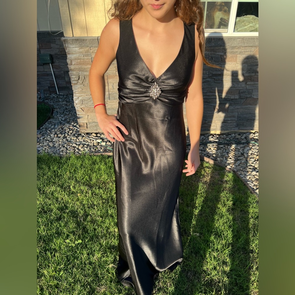 Vintage J.R. Nites Satin Evening Gown (6) - Picture 2 of 7